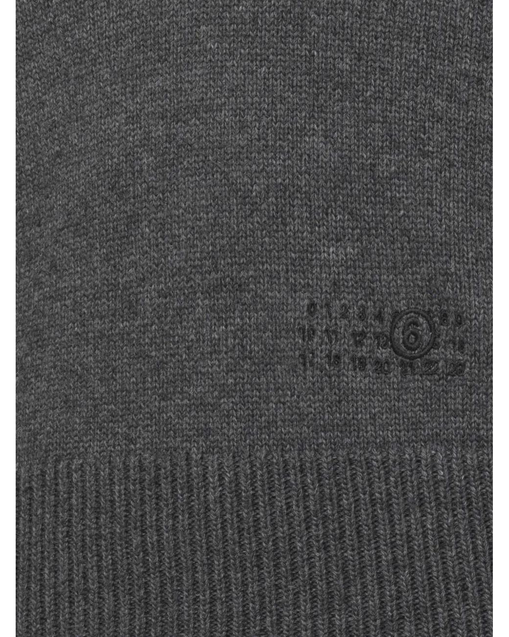 MM6 by Maison Margiela Black Merino Wool Knitted Gilet