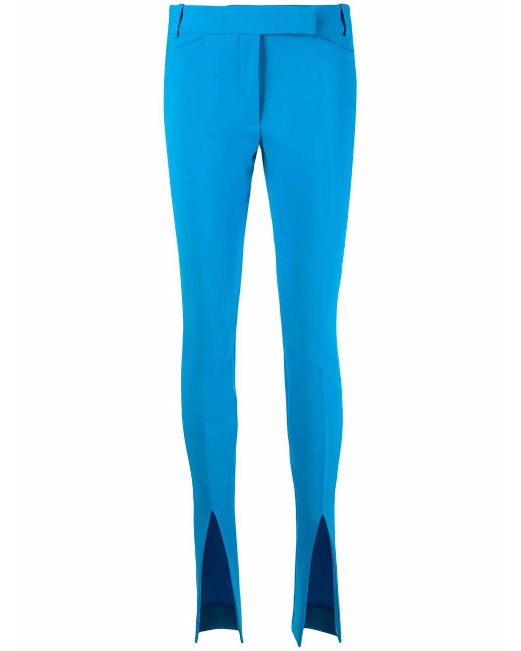 The Attico Freja Pantalon Met Split in het Blue