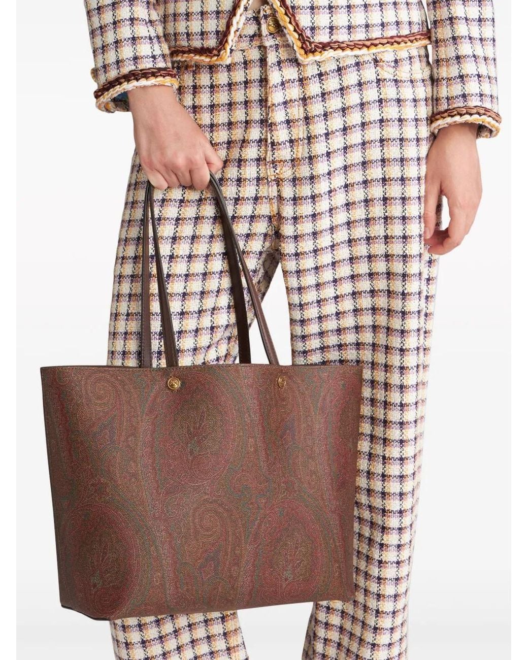 Etro Brown Large Essential Tote Bag