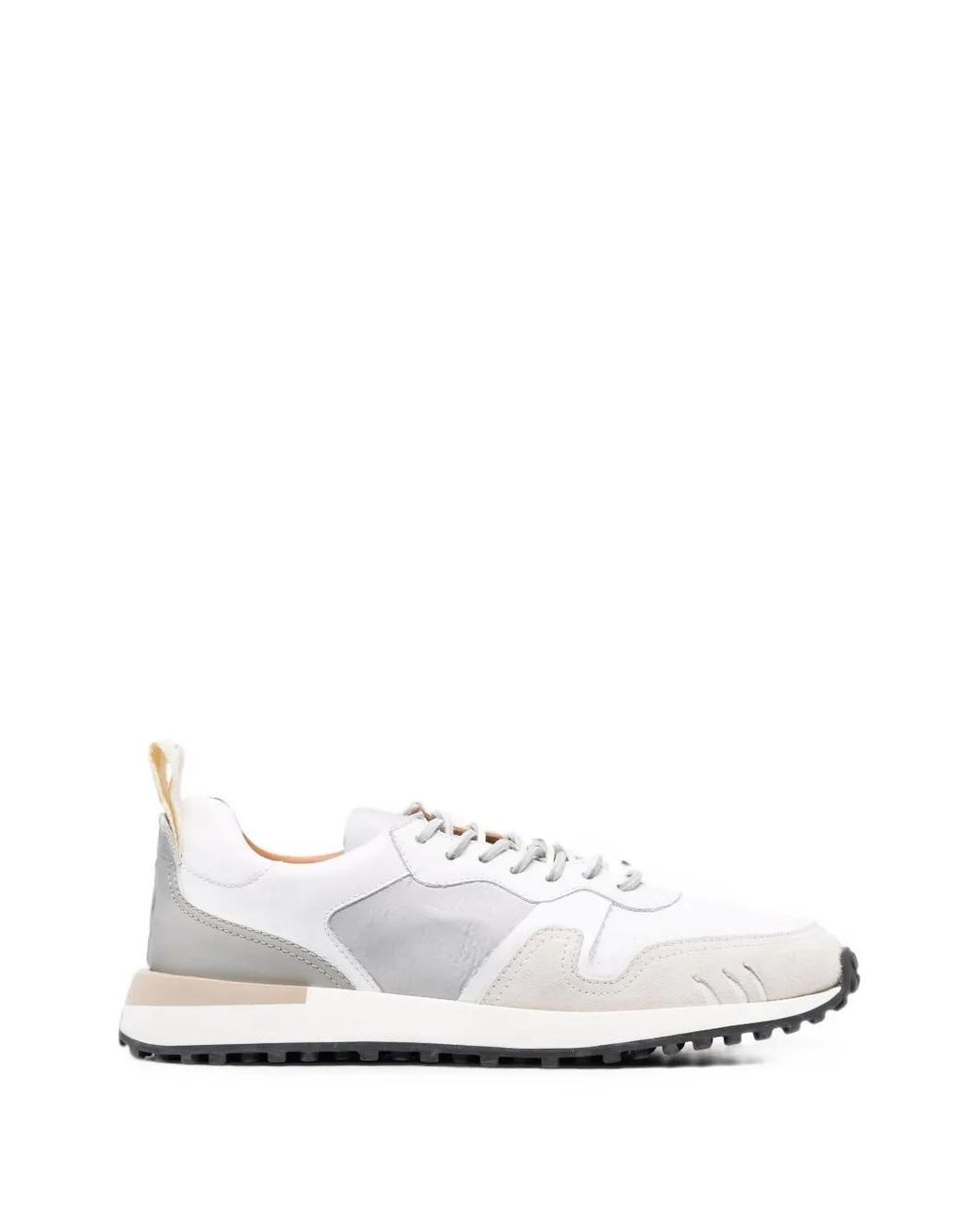 Buttero White Panelled-Design Sneakers for men