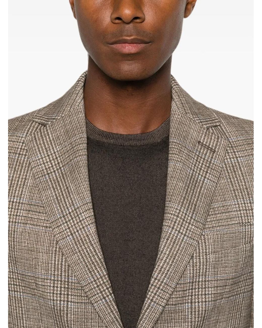 Circolo 1901 Brown Check-Pattern Blazer for men