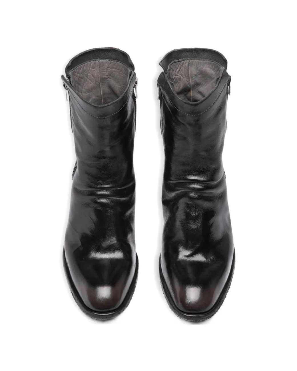 Officine Creative Black Sydney Side Zip Boots