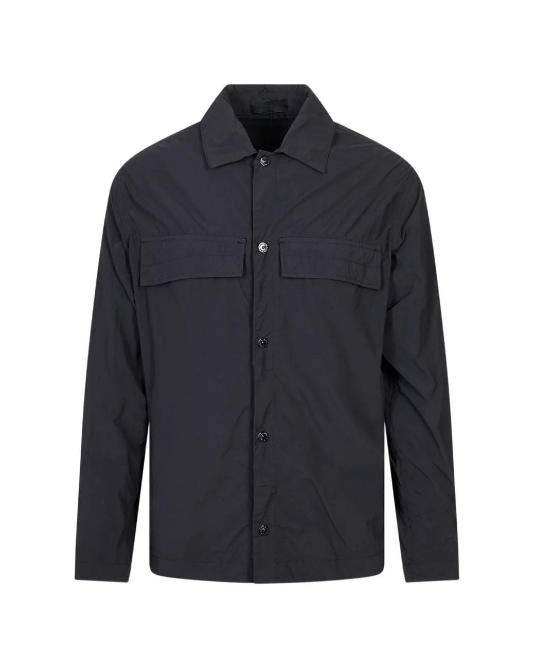Stone Island Blue 1200044 Nylon Smerigliato_S.I. Ghost Shirt Jacket for men