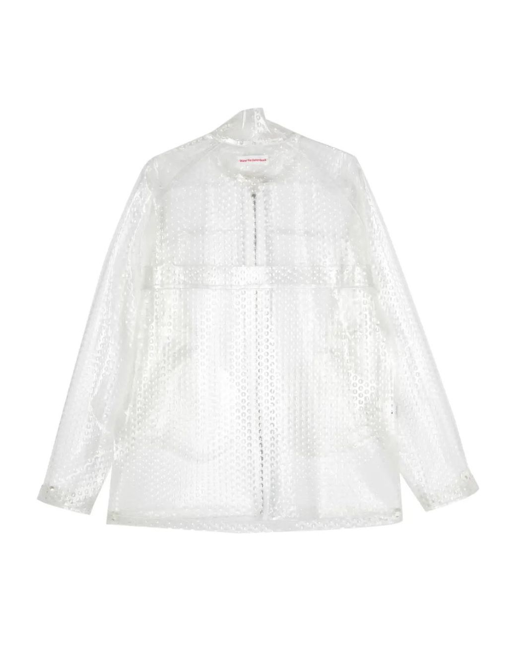 Walter Van Beirendonck White Transparent-Design Jacket for men