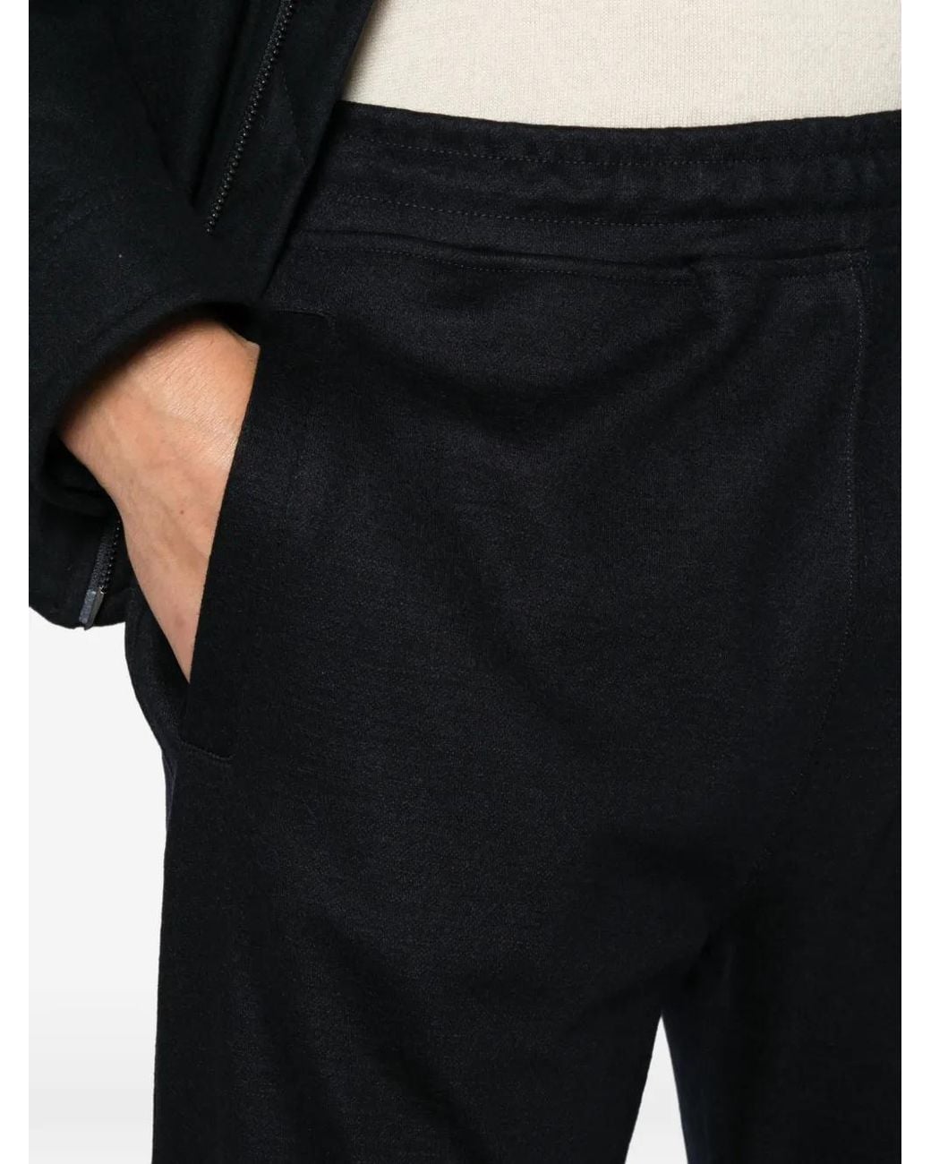 Corneliani Black Pantalon De Jogging À Taille Élastiquée for men