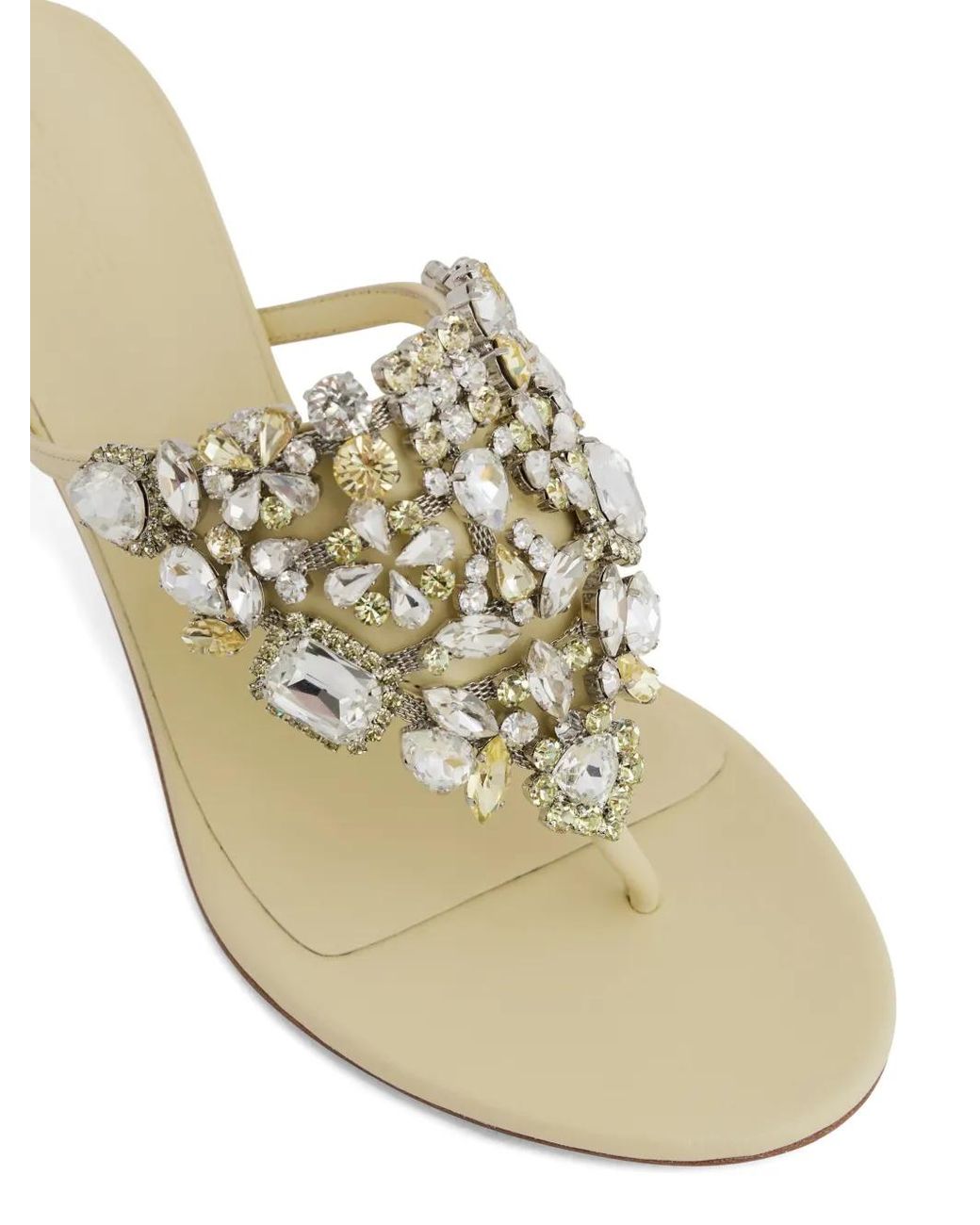 Rabanne Metallic Crystal-Embellished Sandals