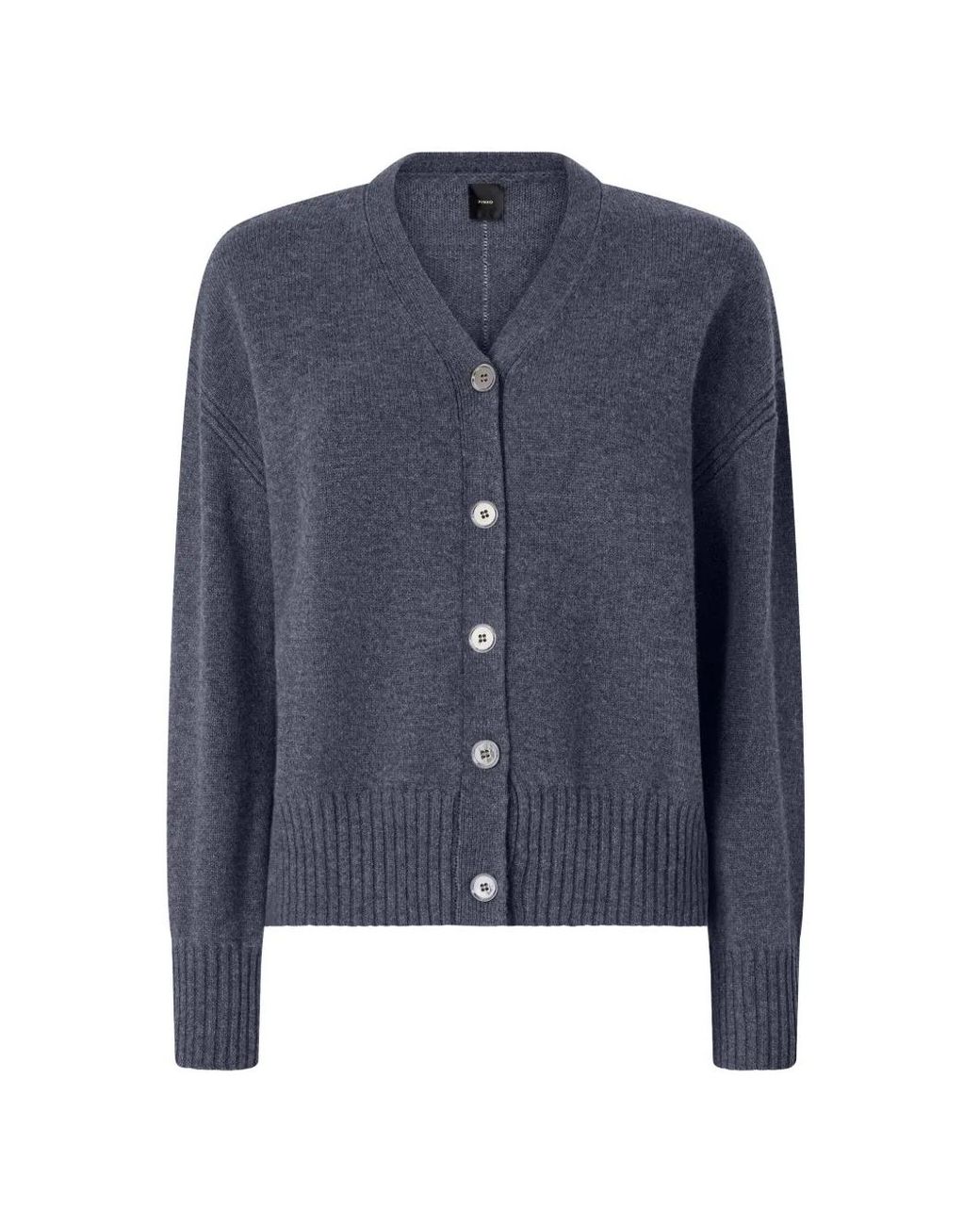 Pinko Blue Wool And Cashmere Cardigan