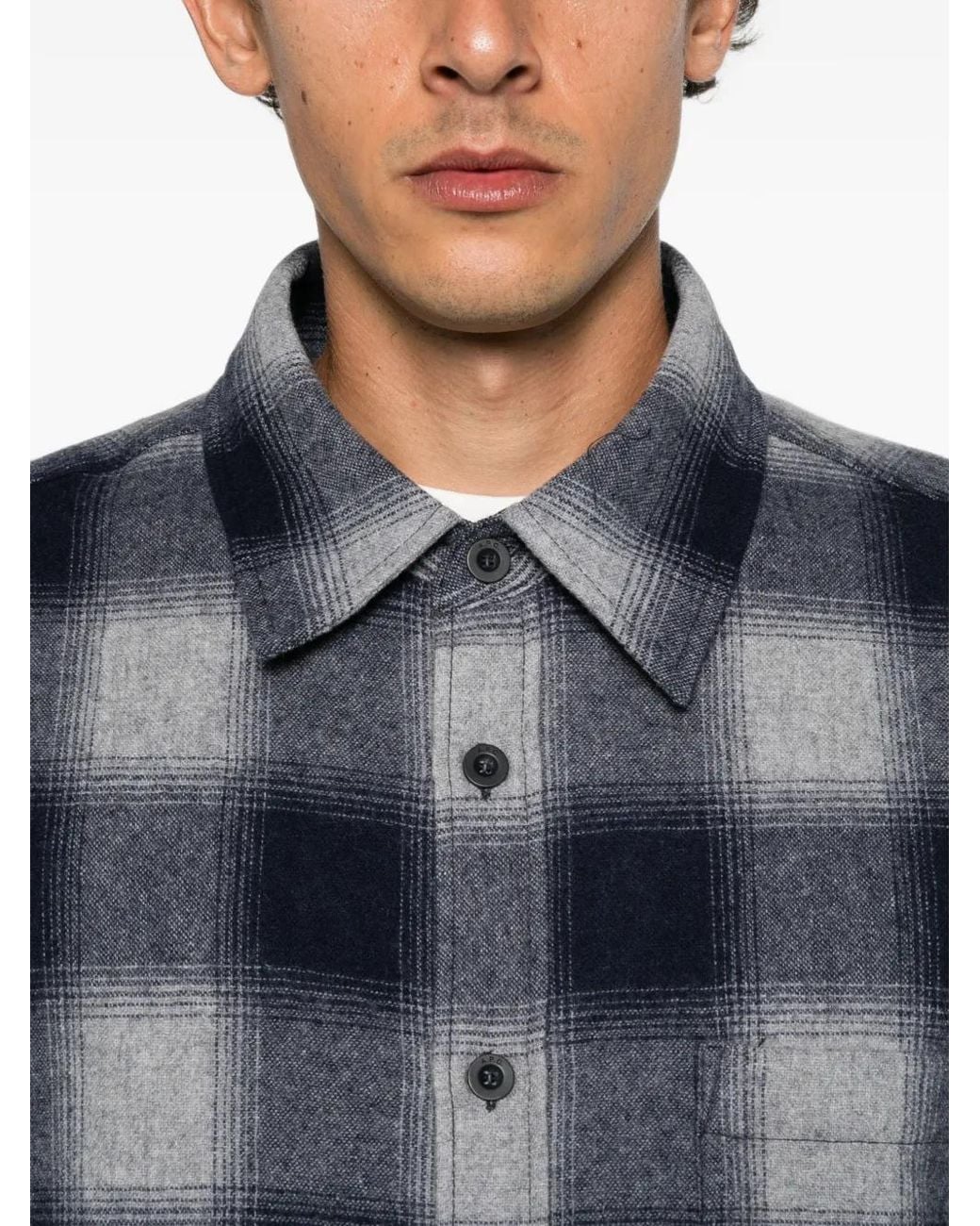 A.P.C. Blue Chemise À Carreaux for men