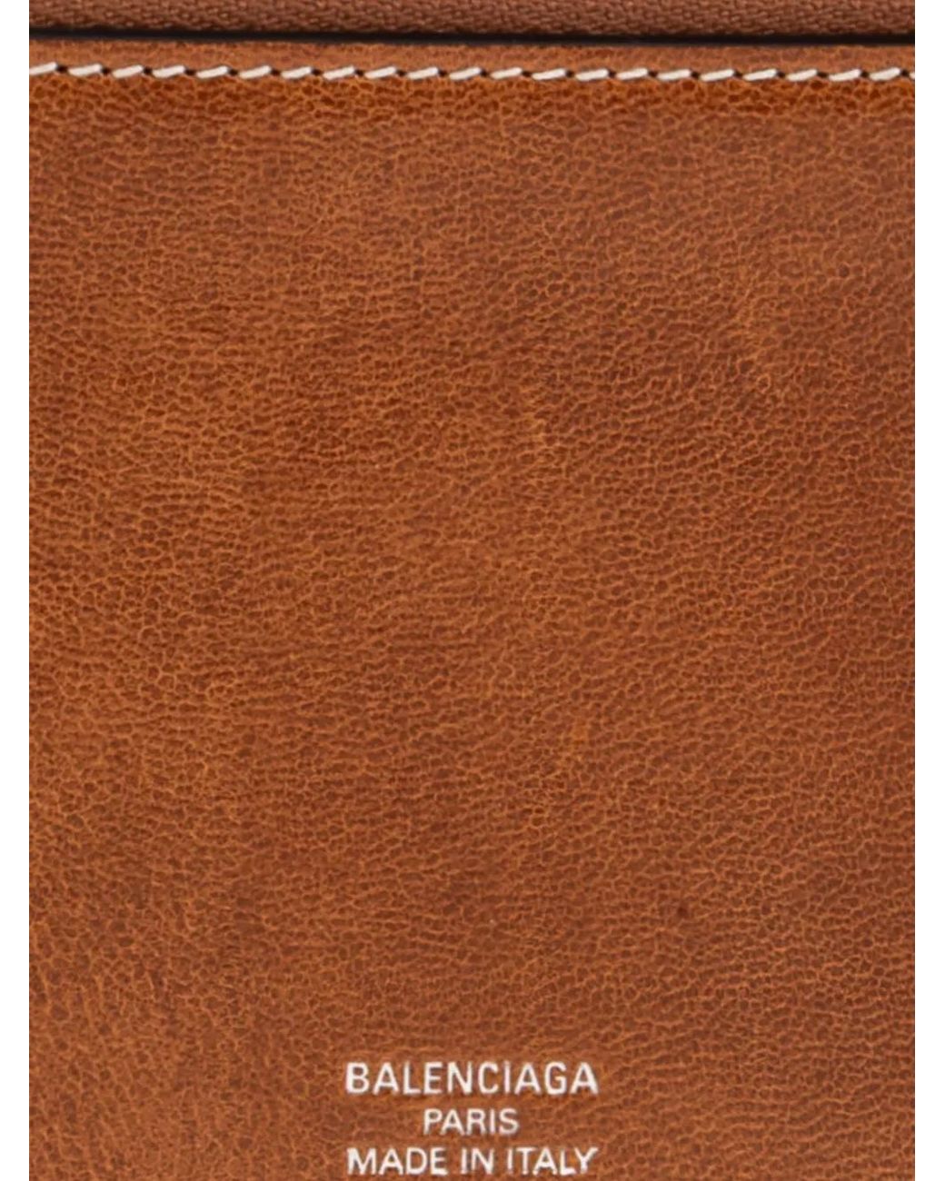 Balenciaga Brown Envelope Long Coin And Card Holder