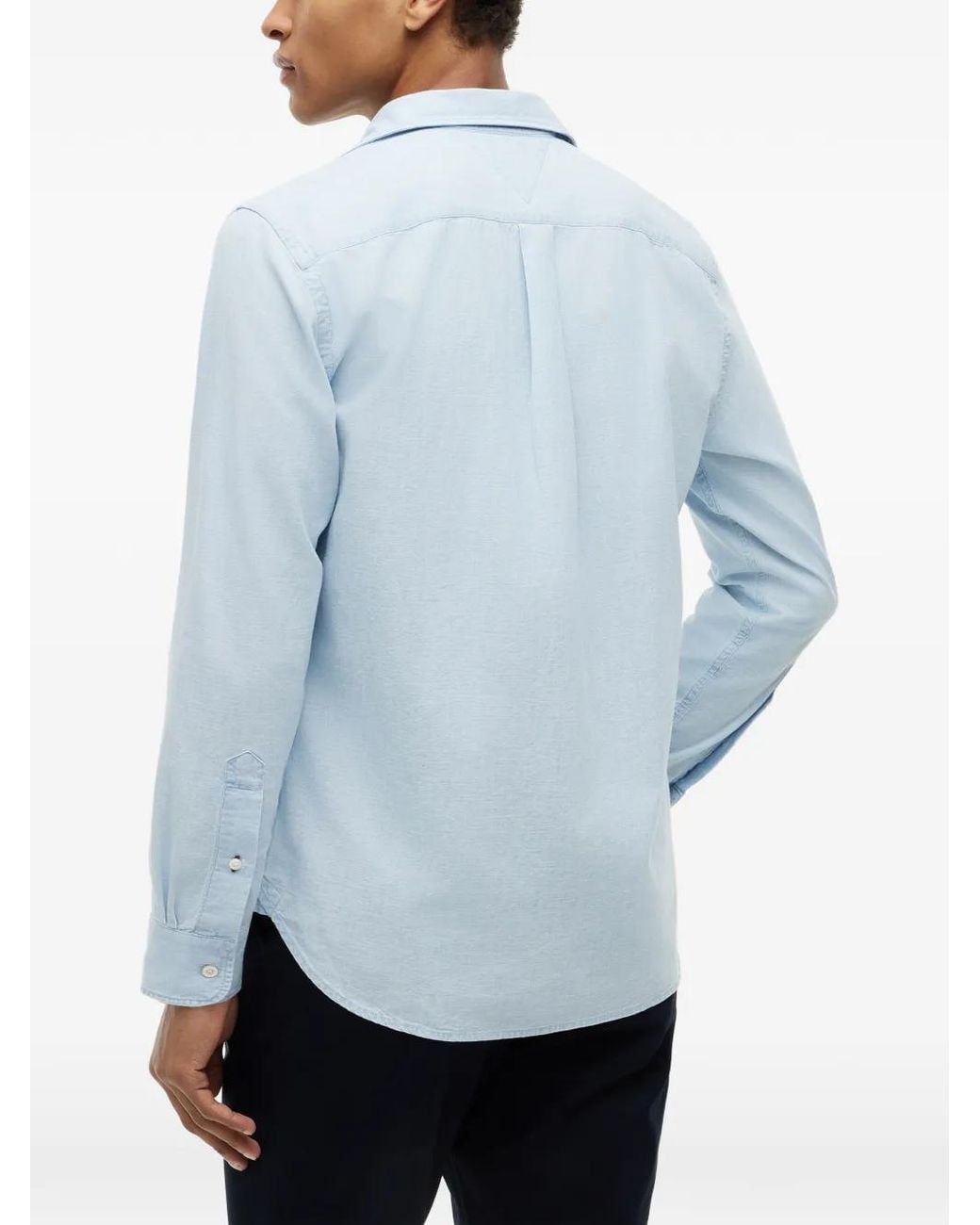 Camicia Chambray Solid Rf di Tommy Hilfiger in Blue da Uomo