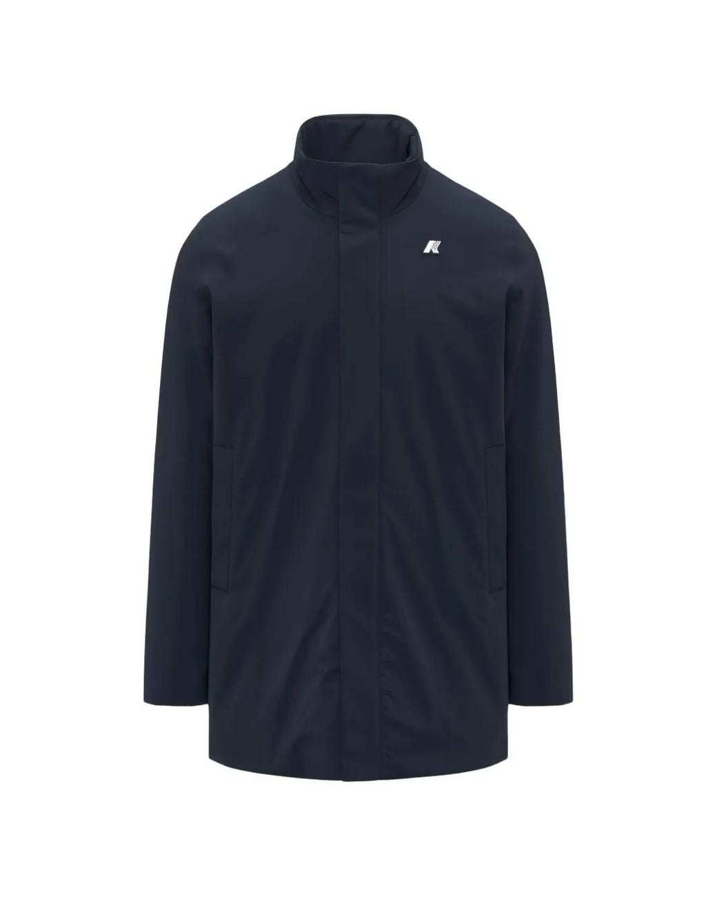 K-Way Blue Duke High-Neck Windbreaker for men