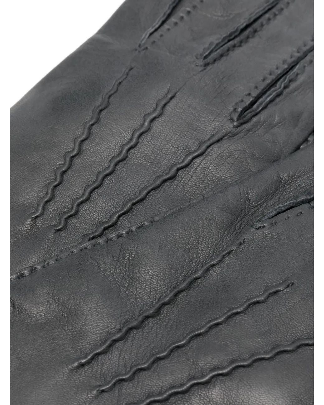Eleventy Black Leather Gloves for men