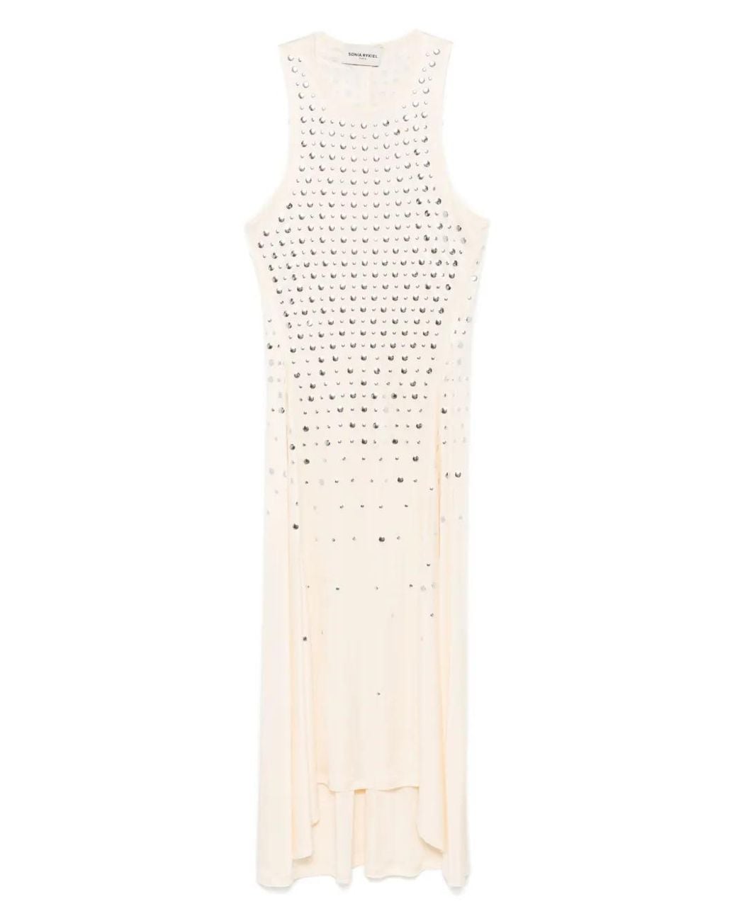 Sonia Rykiel White Asymmetric Tank Dress