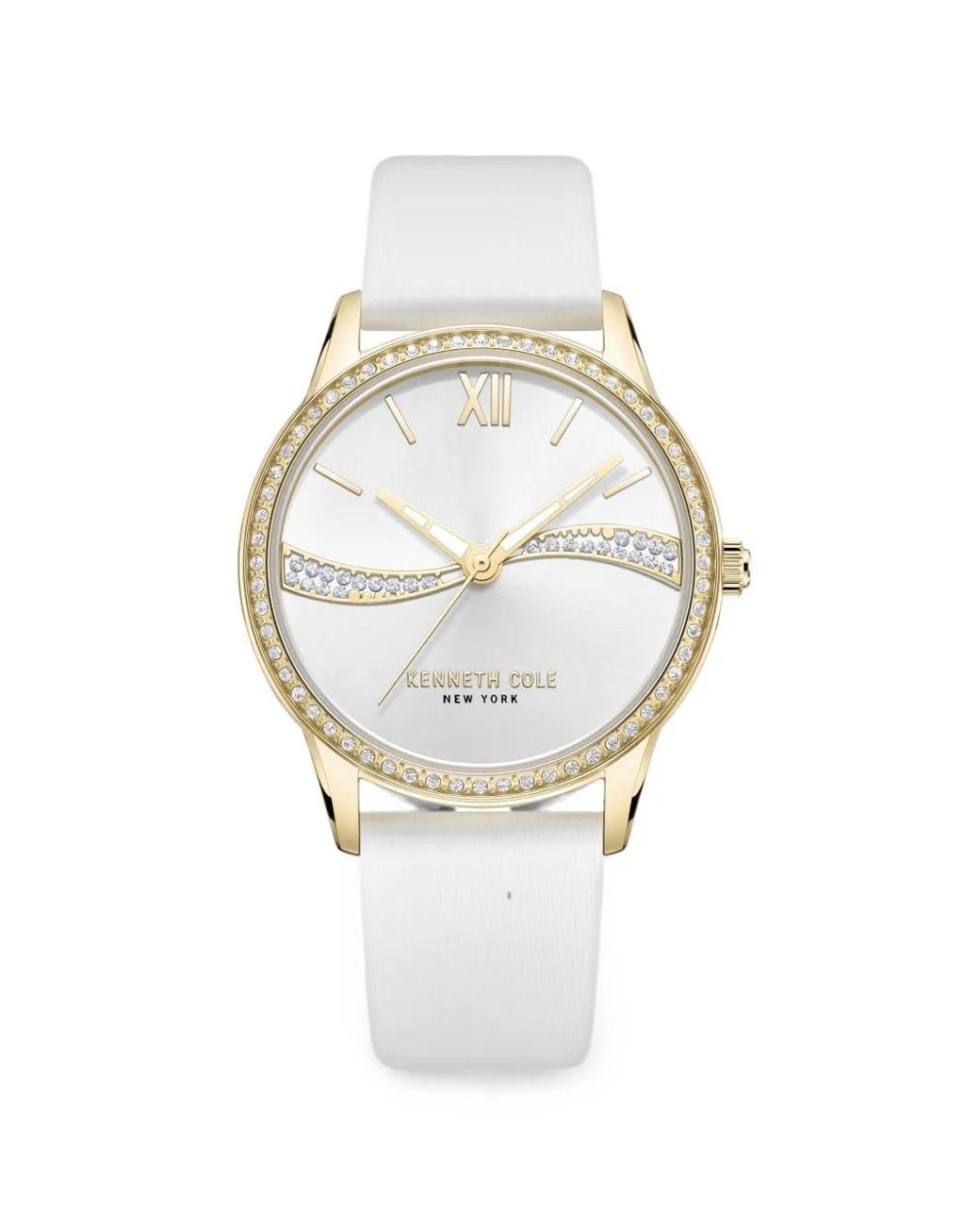 Kenneth Cole Metallic Montre À Ornements En Cristal Mm