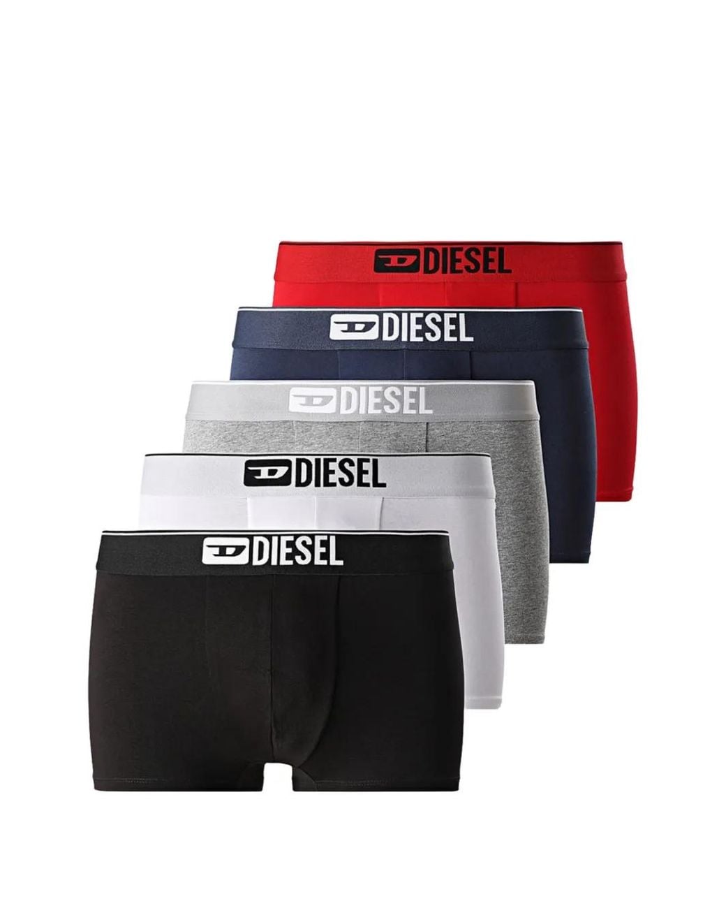DIESEL Red Logo-Waistband Boxers Pack for men