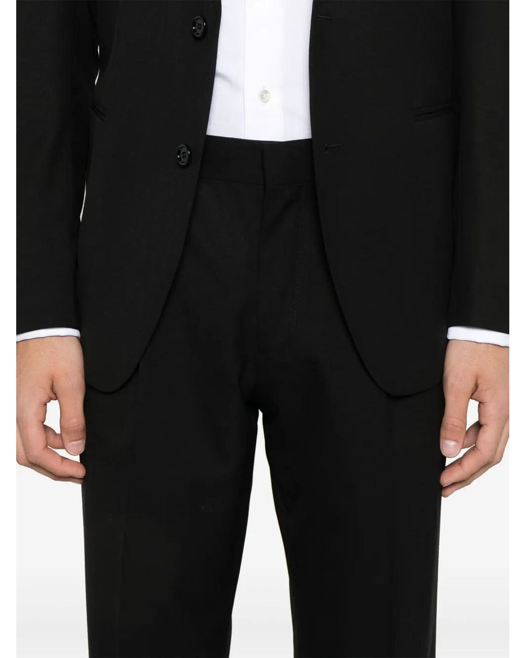 Lardini Black Single-Breasted Suit for men