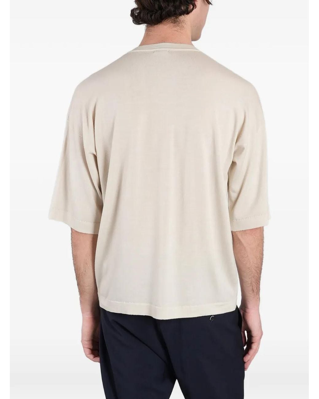 Barena White T-Shirt À Col Rond for men