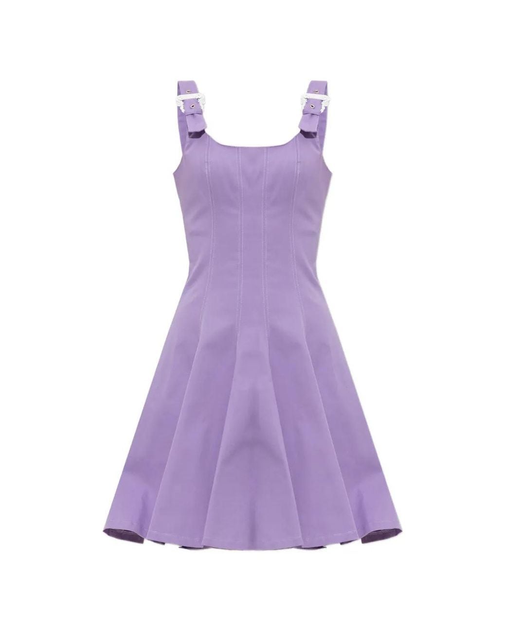 Versace Jeans Couture Purple Buckle Strap Dress