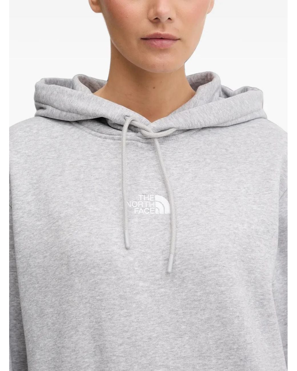 The North Face Gray Essential Relaxed Hooded Mini Dress