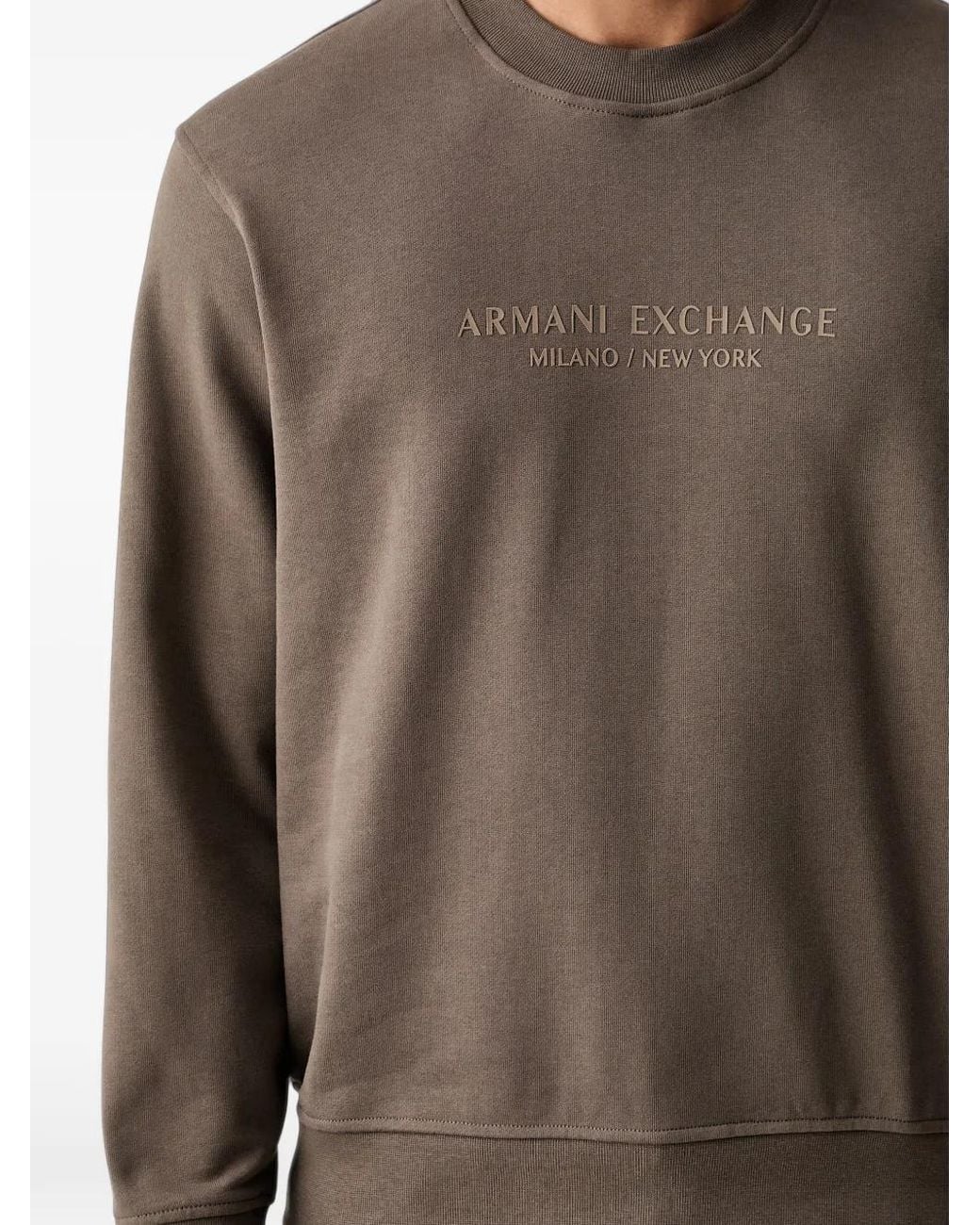 ARMANI EXCHANGE Pullover Mit Logo-Print in Brown für Herren