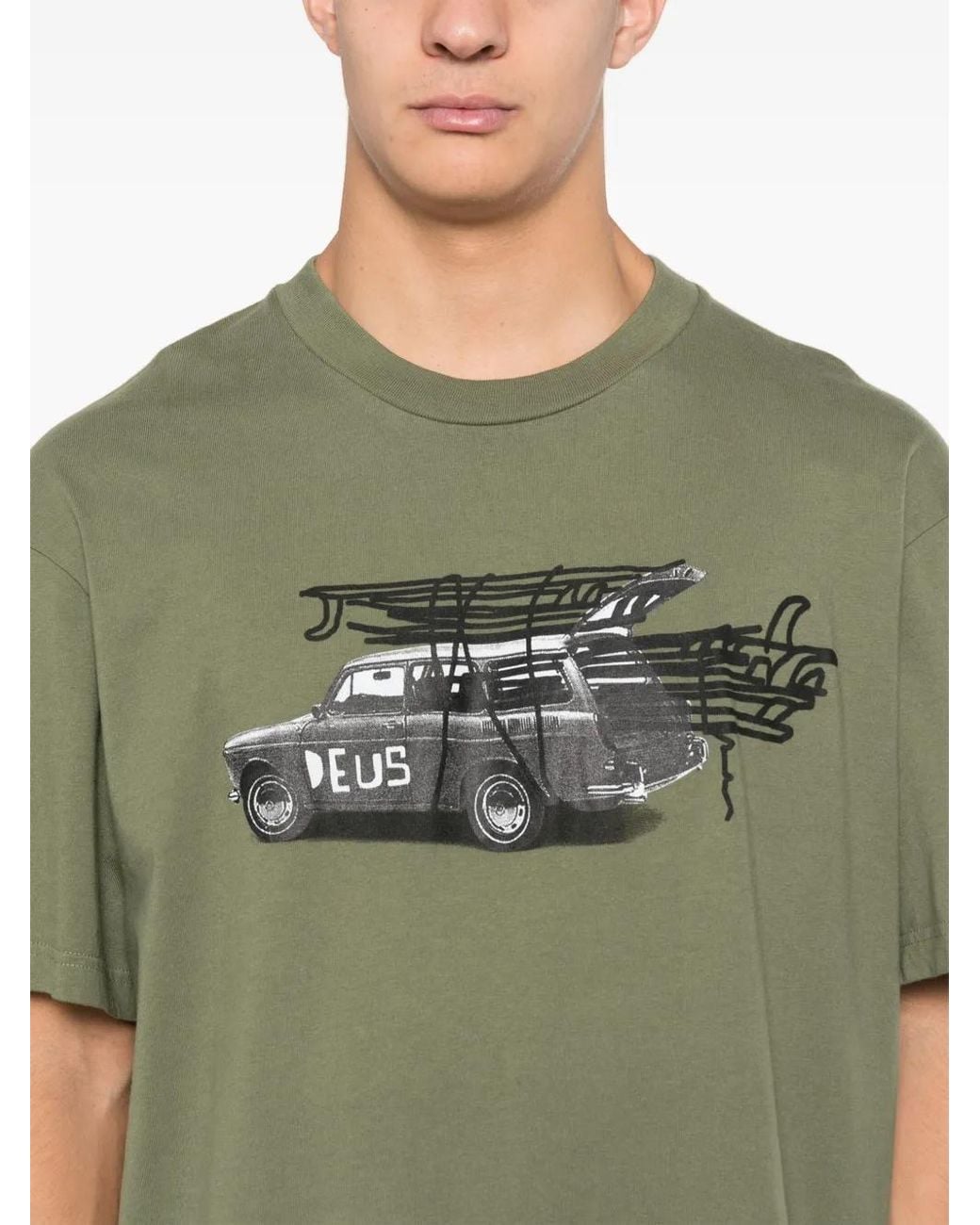 Deus Ex Machina Green Surwagon T-Shirt for men