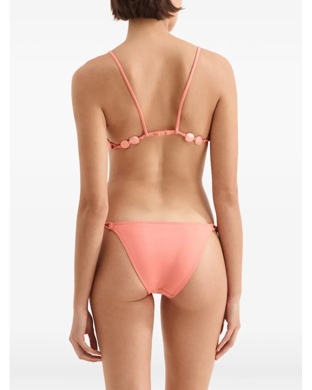 Eres Pink Alva Bead-Embellished Bikini Top