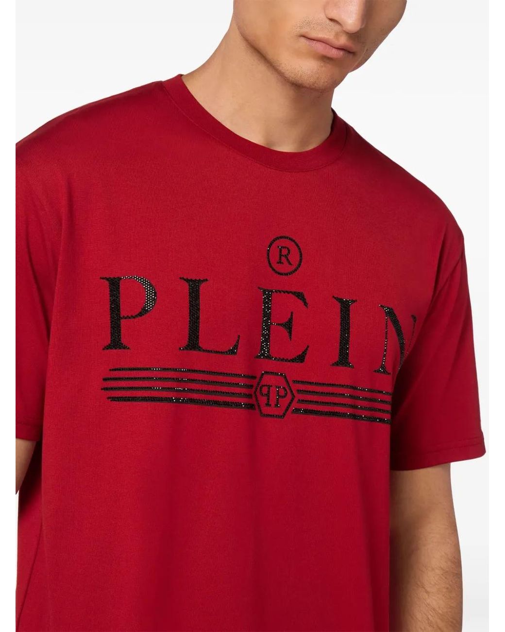 Philipp Plein Red Ss Tattoo T-Shirt for men
