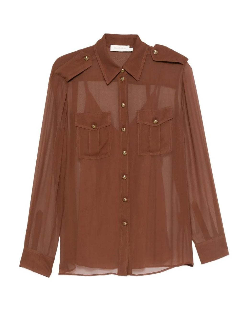 Zimmermann Brown Memento Pocket Shirt