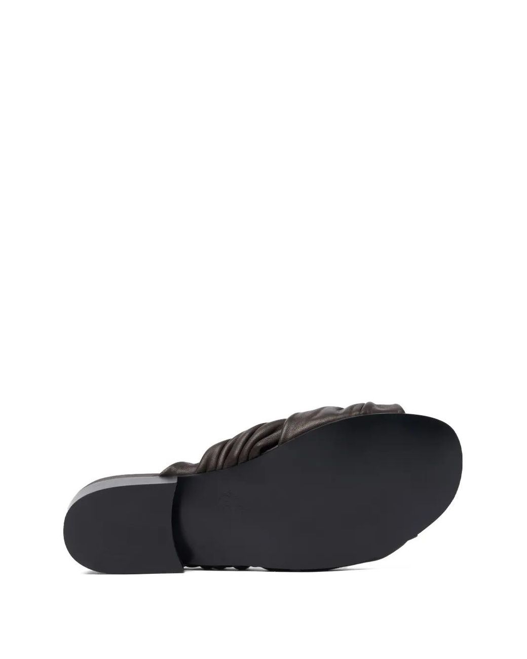 Scarosso Black Knotted-Detail Slide Sandals