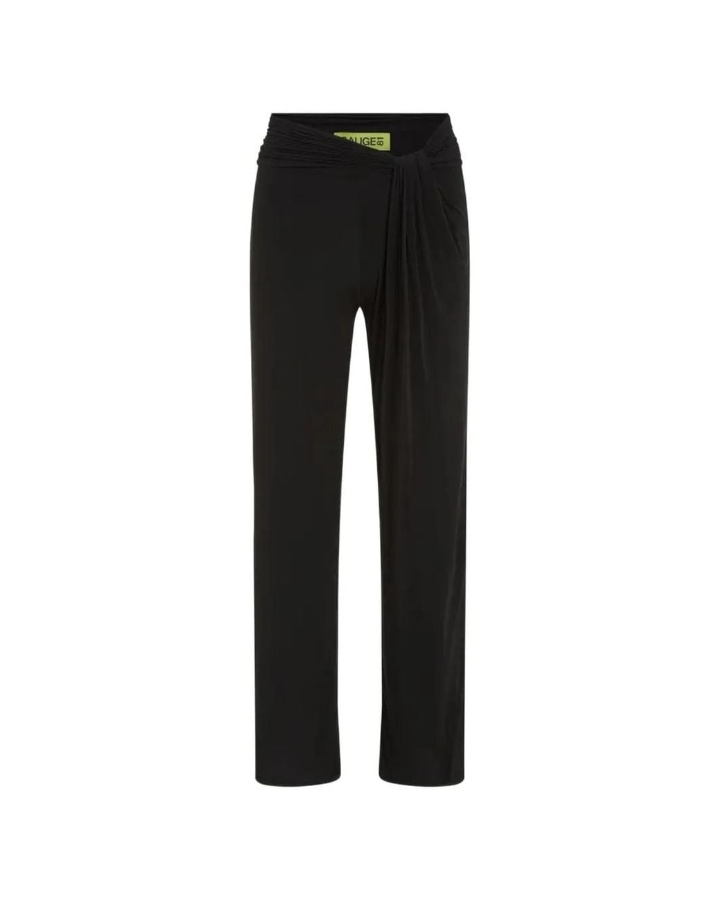 GAUGE81 Black Loutro Draped Wide-Leg Trousers