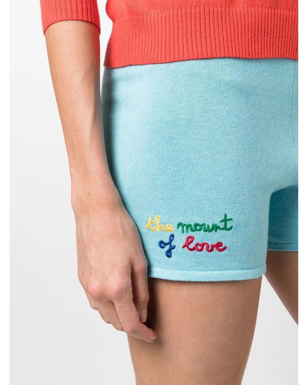 Rossignol Blue Mount Of Love Knitted Shorts