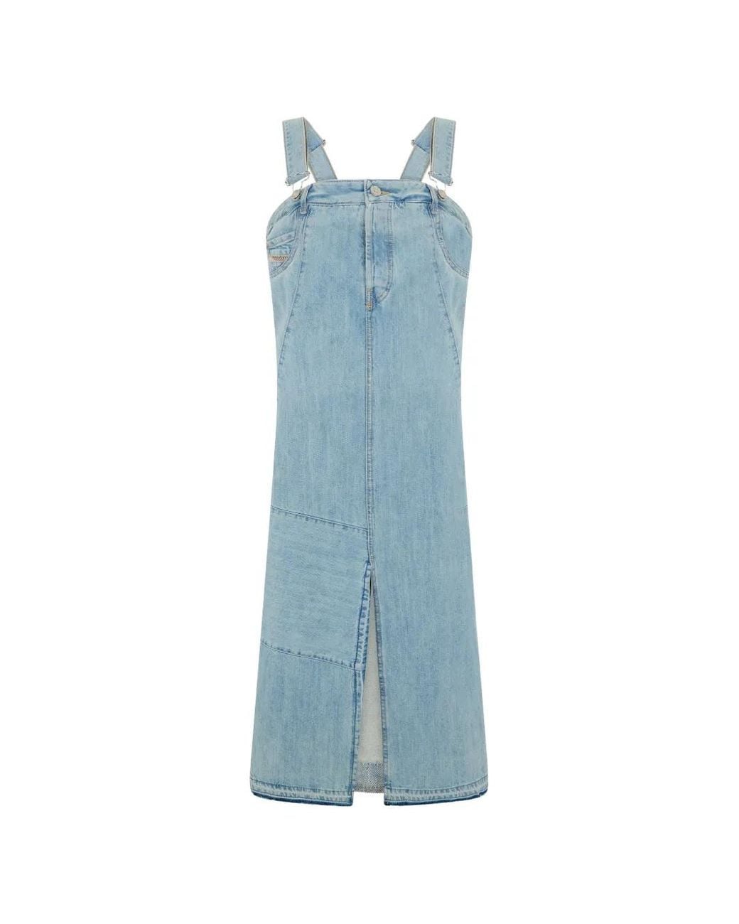 DIESEL Blue Denim Midi Dress