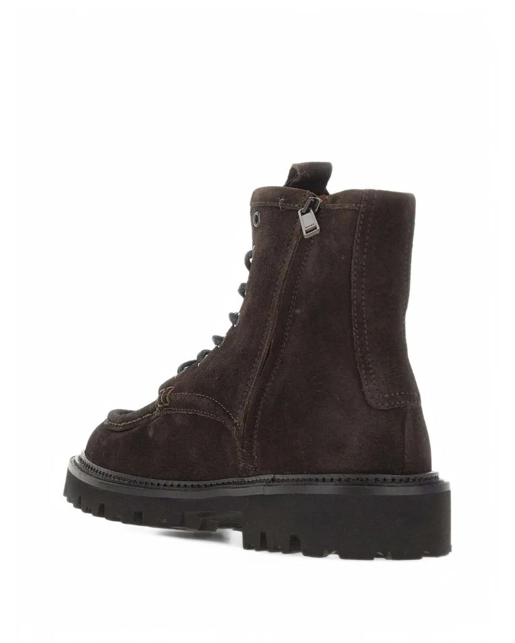 Boss Black Bottines Lacées En Daim Avec Fermeture Zippée Latérale for men