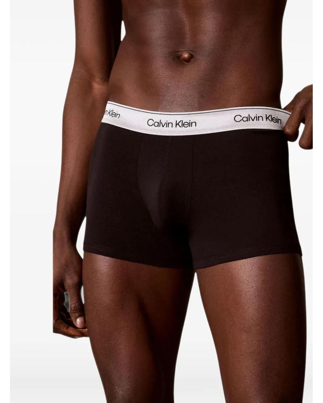 Calvin Klein White Logo-Waistband Boxers (Set Of Three) for men