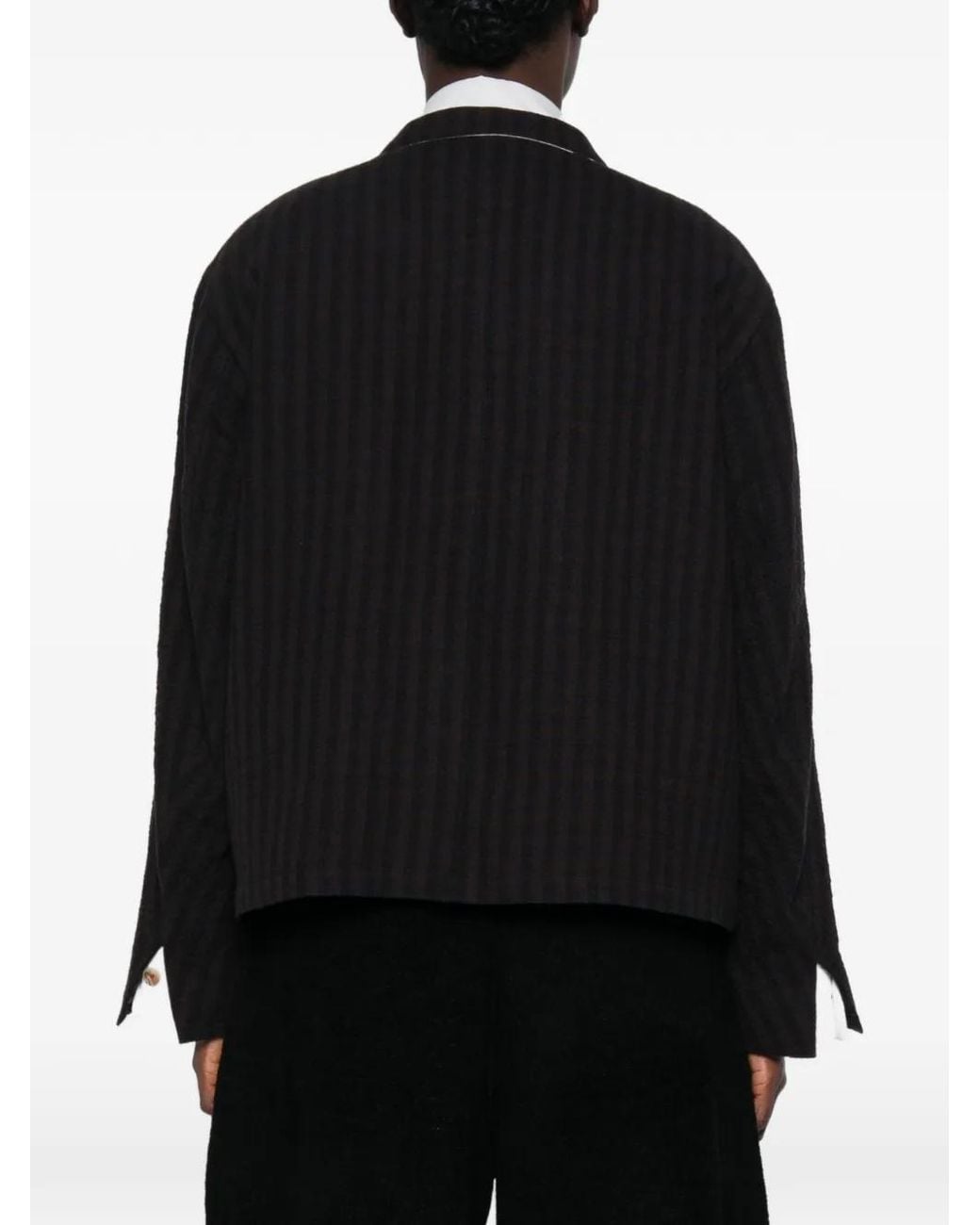 SOH Geruite Blazer Met Knopen in het Black