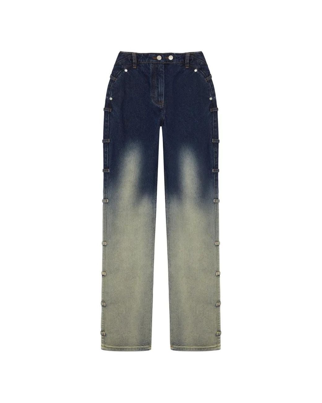 SRVC Studio Blue Serpentine Loop-Detail Jeans