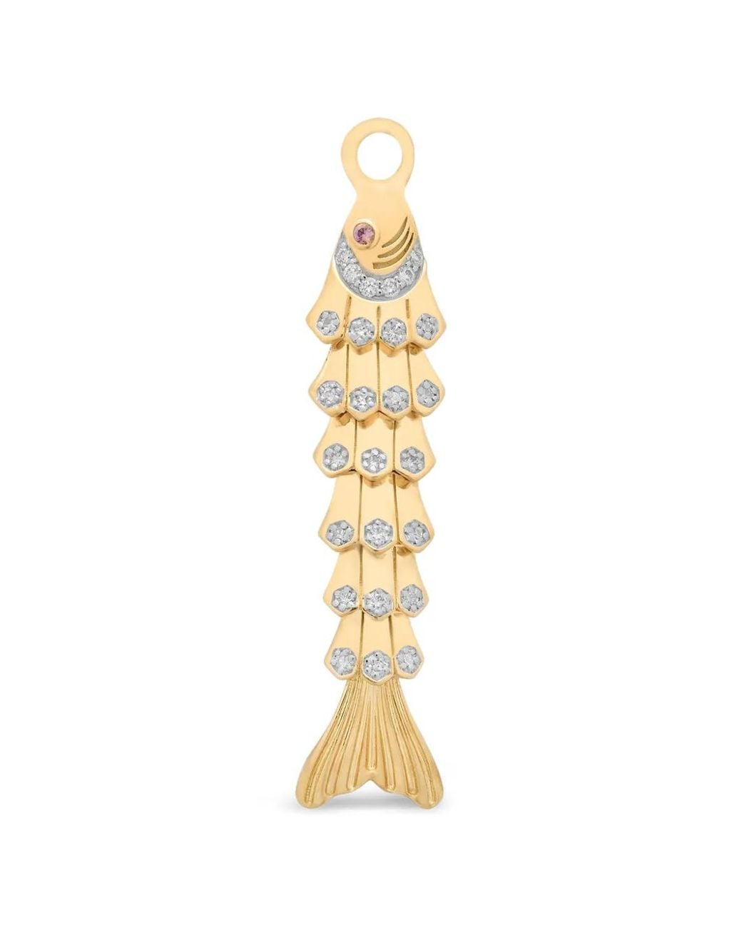 Sara Weinstock Metallic Fish-Motif Sapphire And Diamond Pendant