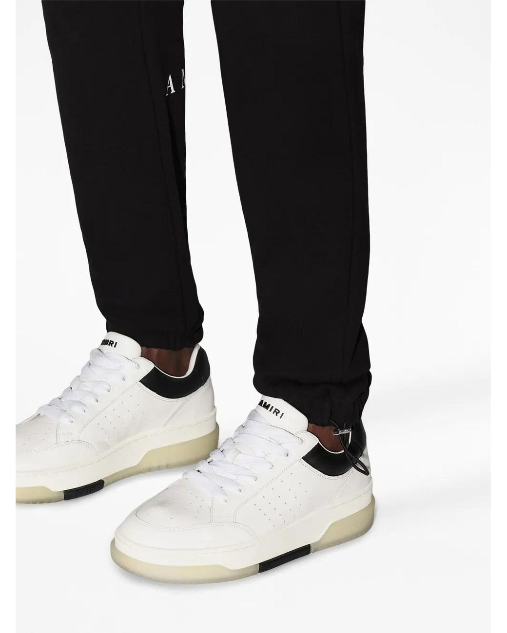 Amiri Black Logo-print Cotton Track Pants for men