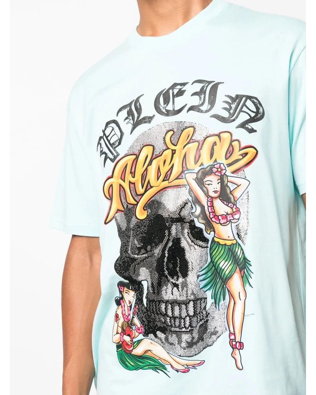 Philipp Plein White Hawaii Short-Sleeve T-Shirt for men