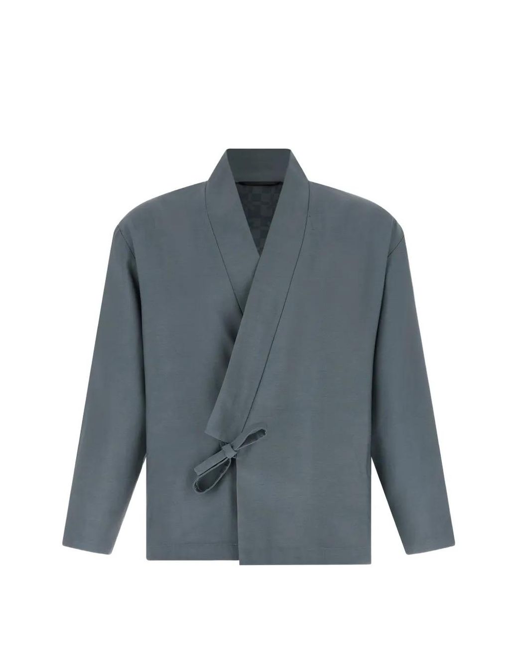 KENZO Blue Wrap-Closure Jacket for men