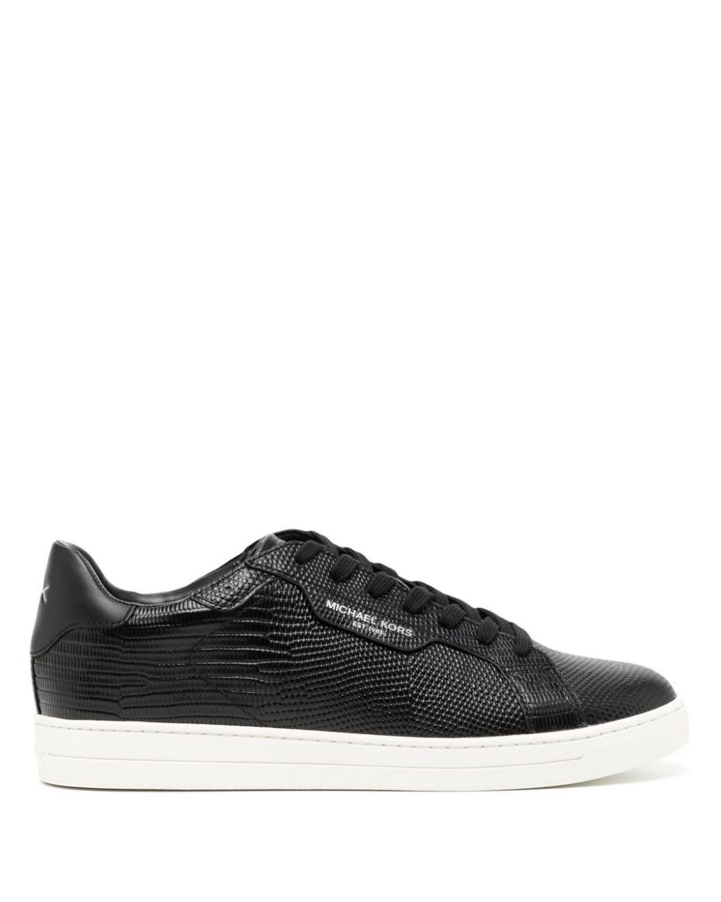 Michael kors 2024 black leather sneakers