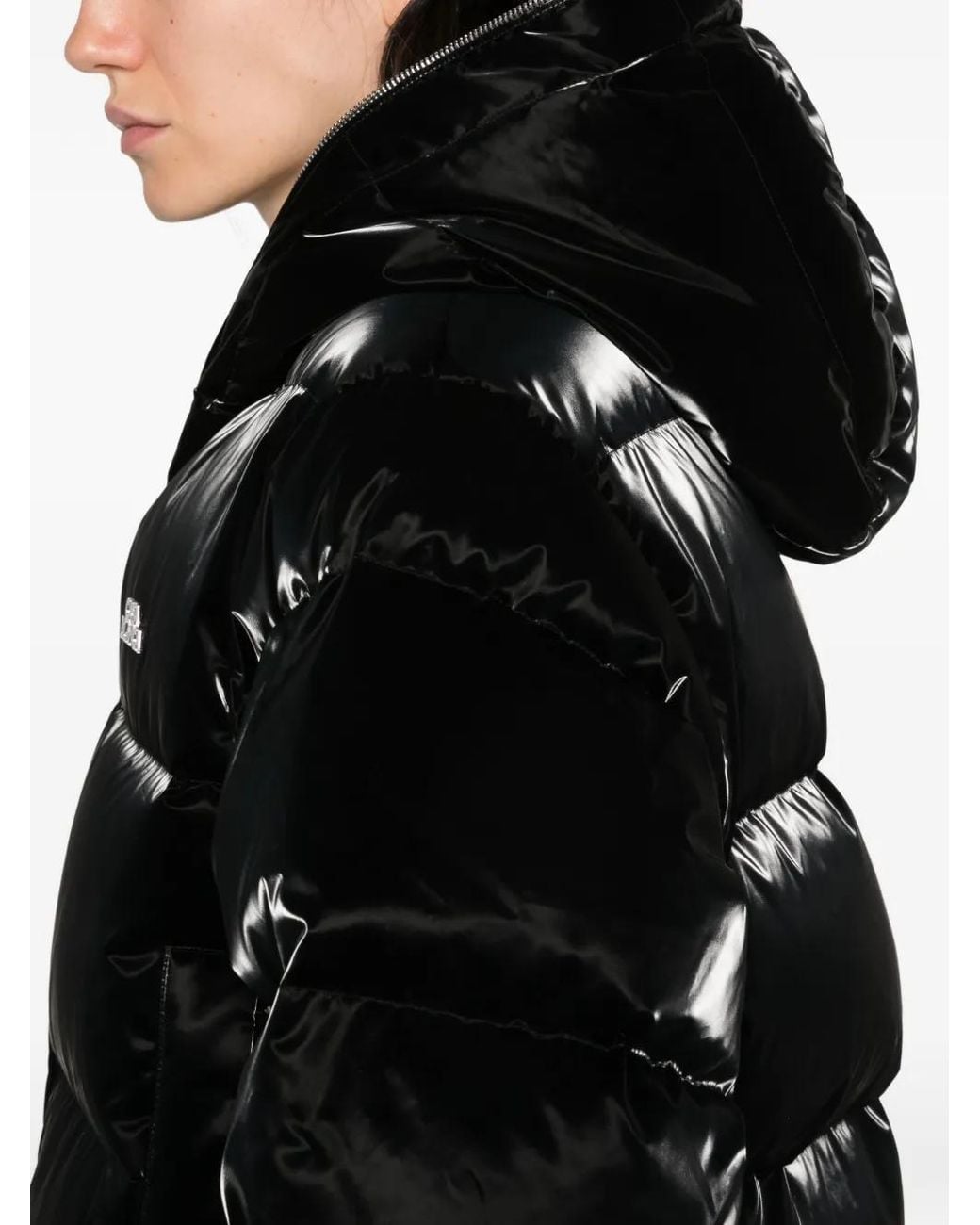 Casablanca Black Quilted Hooded Jacket