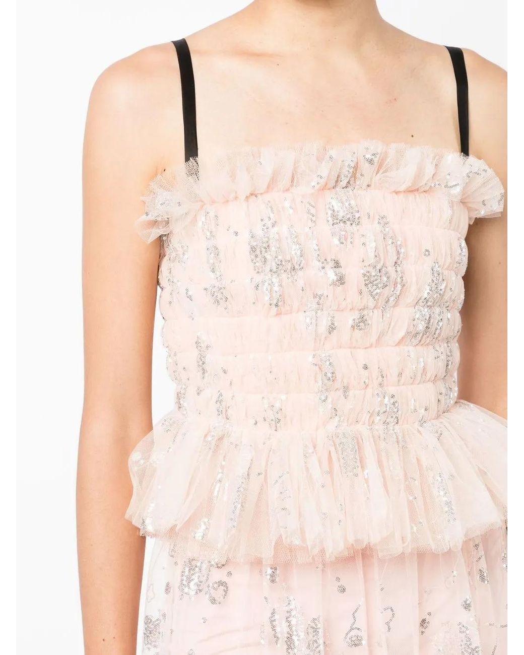 Macgraw Pink Beloved Corset Tulle Top