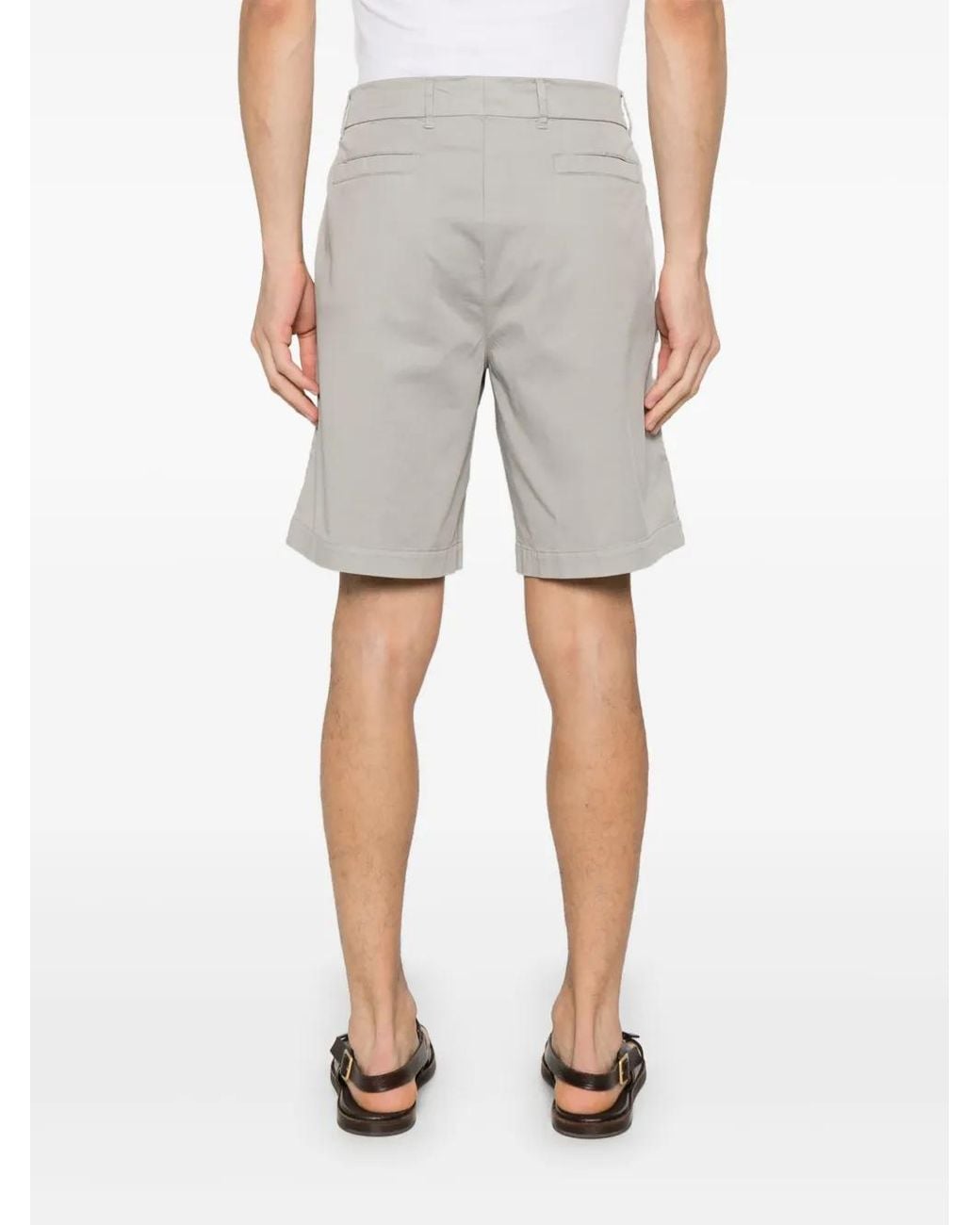Brunello Cucinelli Gray Garment-Dyed Bermuda Shorts for men