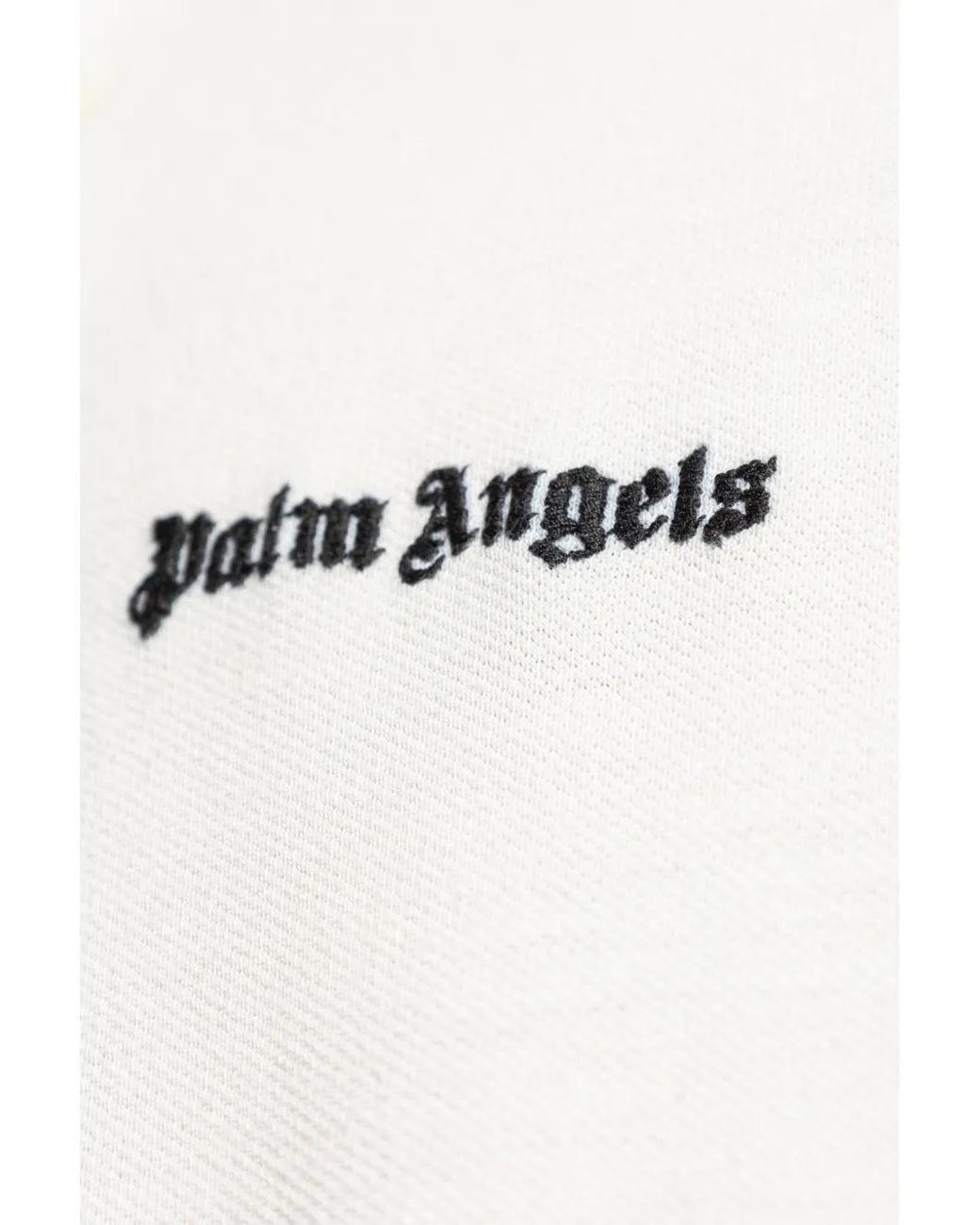 Palm Angels White Logo-Embroidered Polo Shirt for men
