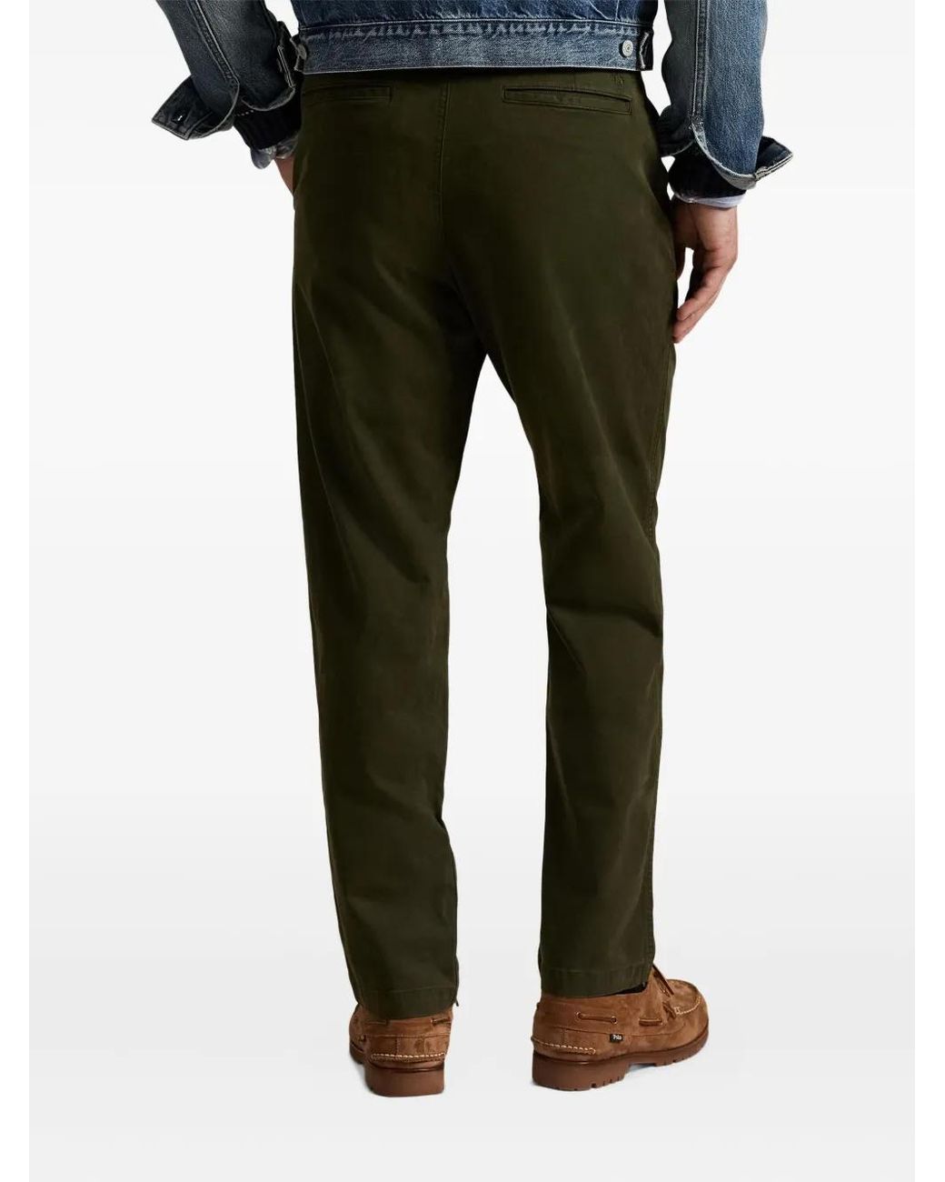Polo Ralph Lauren Green Elasticated-Drawstring Trousers for men