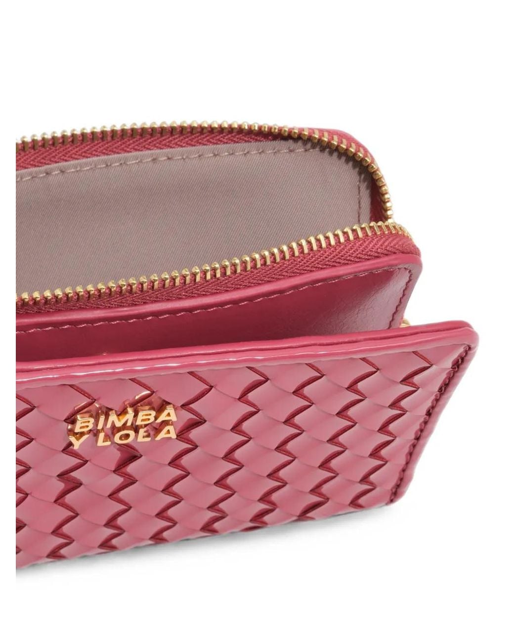 Bimba Y Lola Pink Dark- Plaited Compact Purse