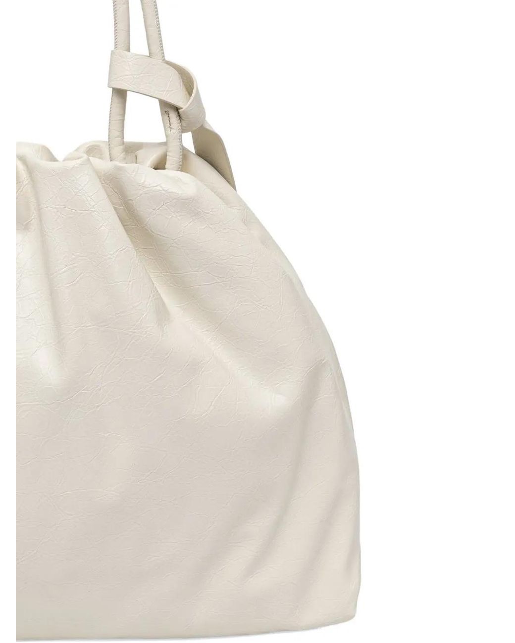 Lola Casademunt Natural Crinkled-Effect Knotted Tote Bag