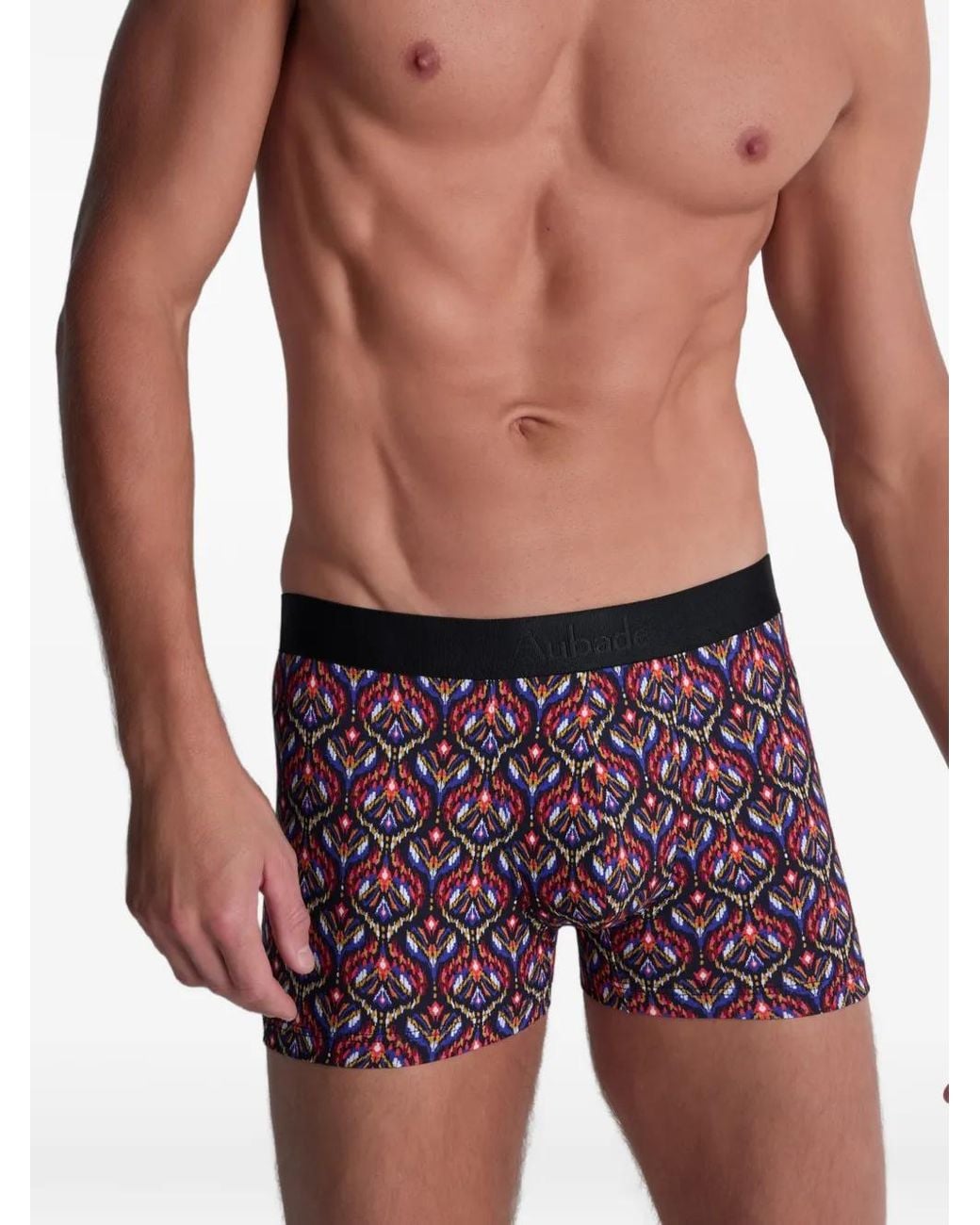 Aubade Purple Ikat-Print Elasticated Boxers for men