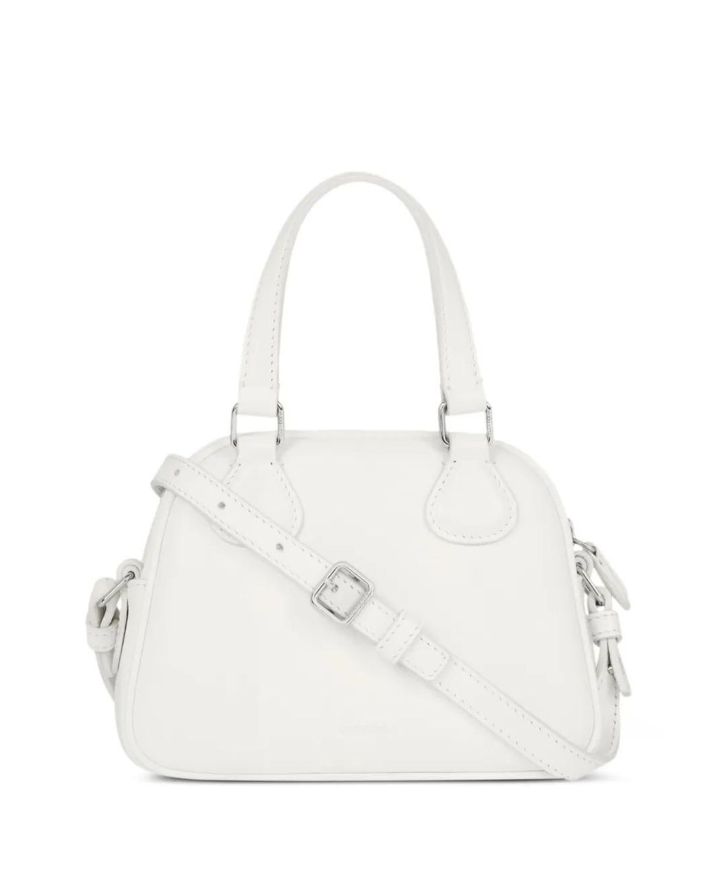 Courreges White Mini Ac Stud Tote Bag